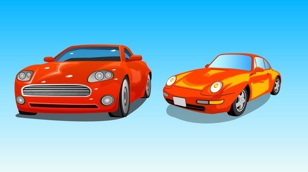 Two Cars Vector Art PNG Image TwoCarsVector