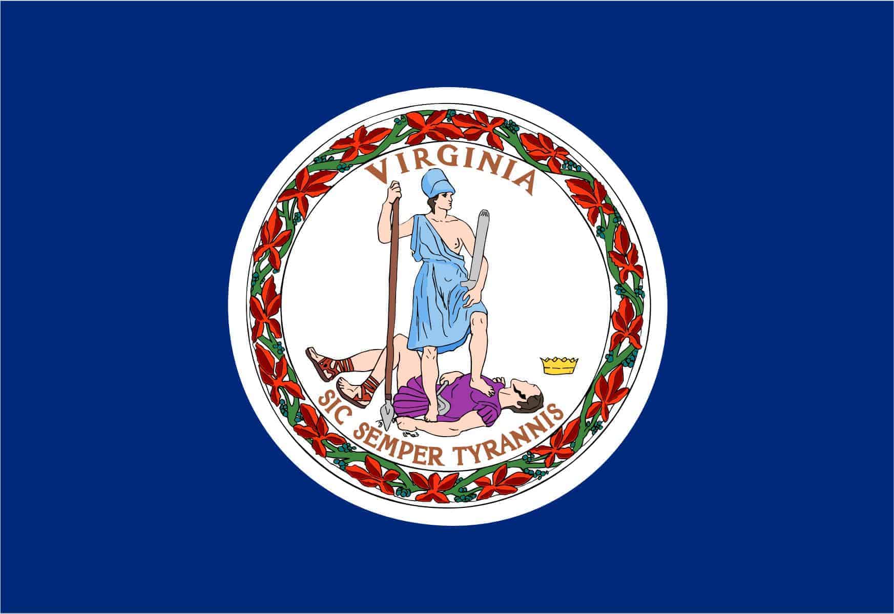 Virginia State Flag and Seal PNG Image Flag of Virginia