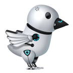 futuristic twitter bird 145x145